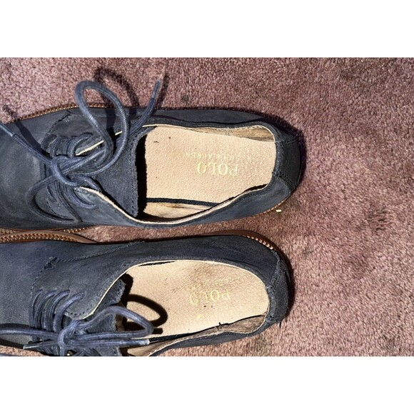 Ralph Lauren Polo Mens Size 9 D Torrington Blue Suede Oxfords - Picture 5 of 6